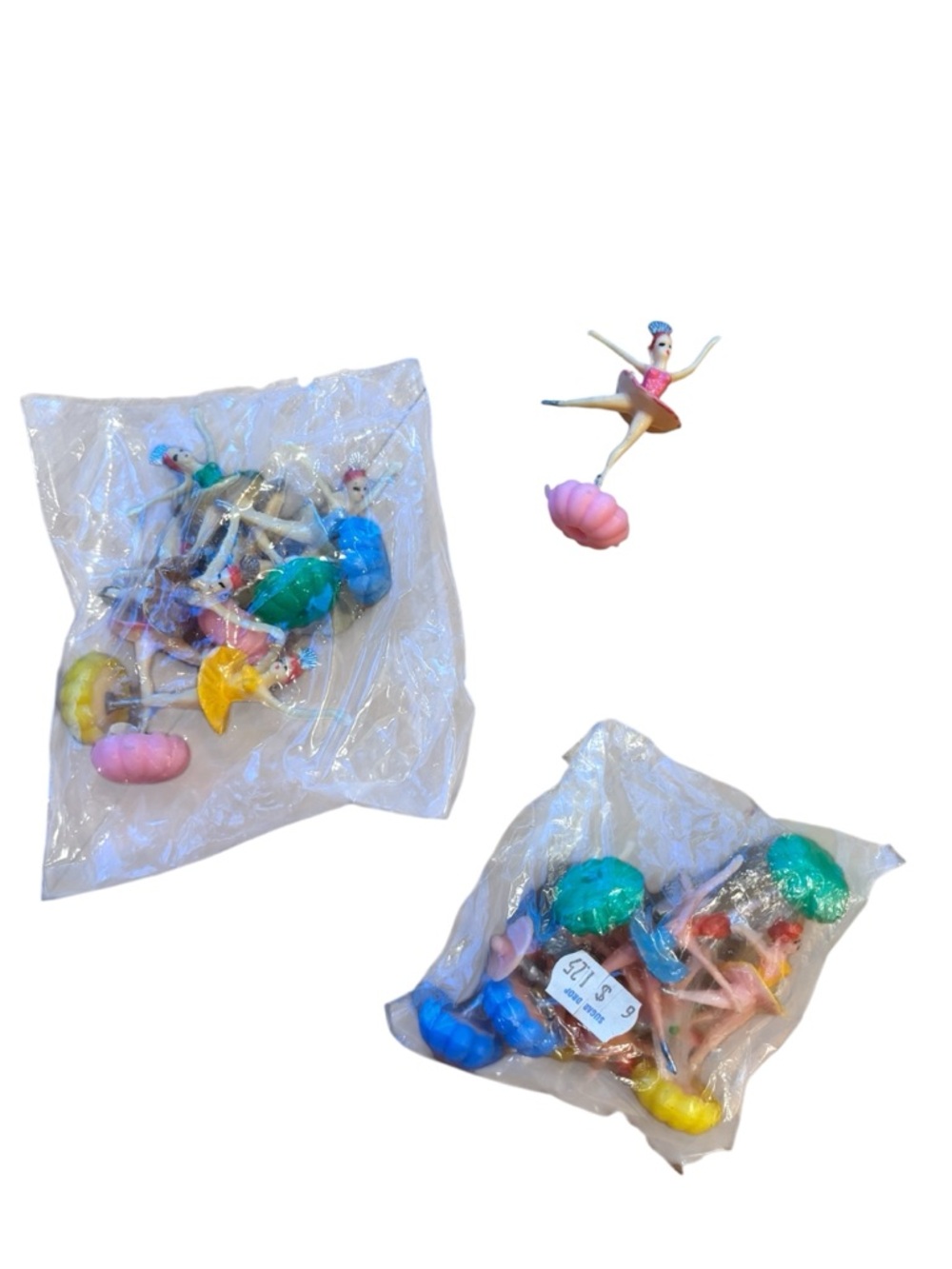 Vtg Ballerina Cupcake Toppers 1960s Deadstock New in Package
